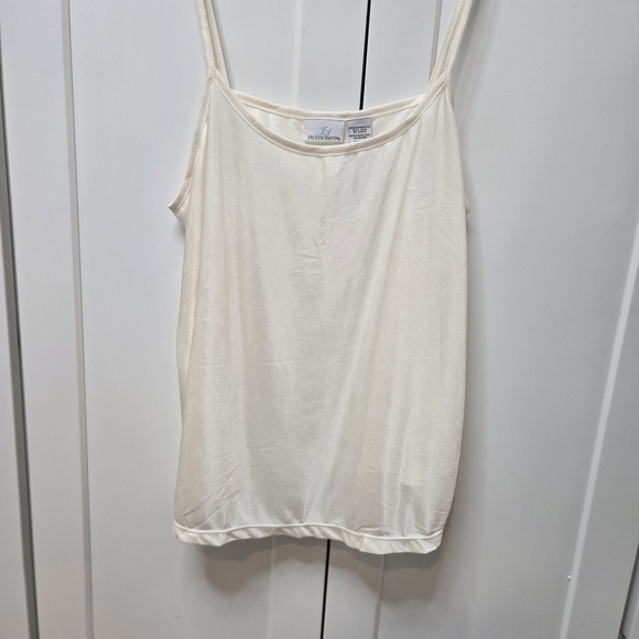 Jaclyn Smith Other - Y2k‎ Jaclyn Smith Cream Chemise Tank Under Shirt Femine Slip 1x
